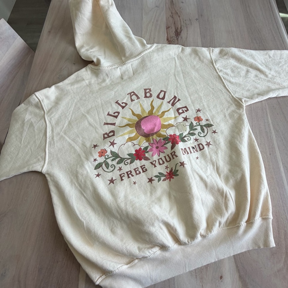 New Billabong Free Your Mind Women’s Hoodie Oversized Size Small